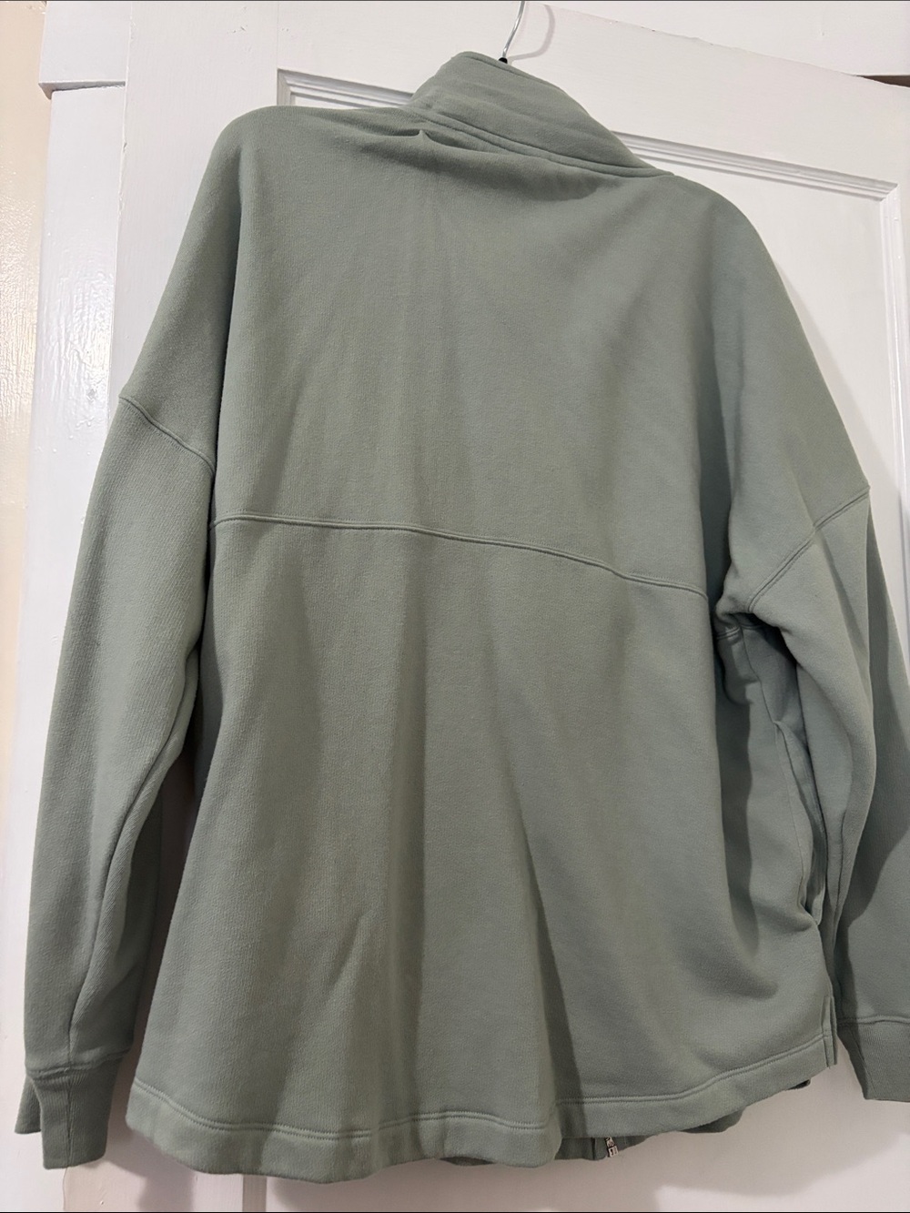 PINK Victoria's Secret Sage Green Full-Zip Fleece Jacket - Picture 2 of 2
